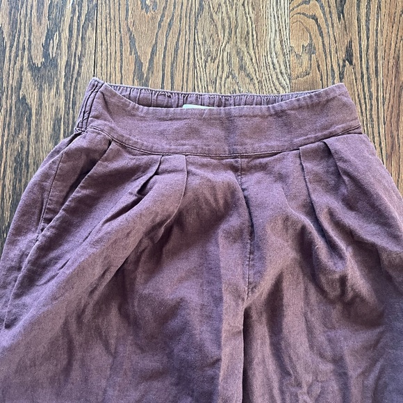 Abercrombie & Fitch wide leg linen blend pleated pants - Picture 2 of 5